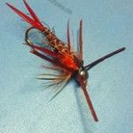 BROWN STONEFLY ORANGE THORAX RUBBER LEGS BLACK BEADHEAD STREAMER(PRICE FOR 12 PIECES)