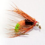 Caddis Nymph Green Orange fly (price for 12 piecs)