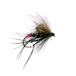 Red hotspot black cdc hopper dry fly (prices for 12 flies)