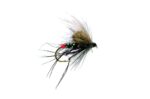 Red hotspot black cdc hopper dry fly (prices for 12 flies)