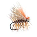 Elk-Hair-Caddis orange Indicator dry fly (prices for 12 flies)