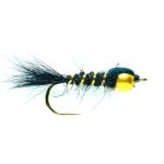GRHE Nymph Black nymph fly goldhead (price for 12 piecs)