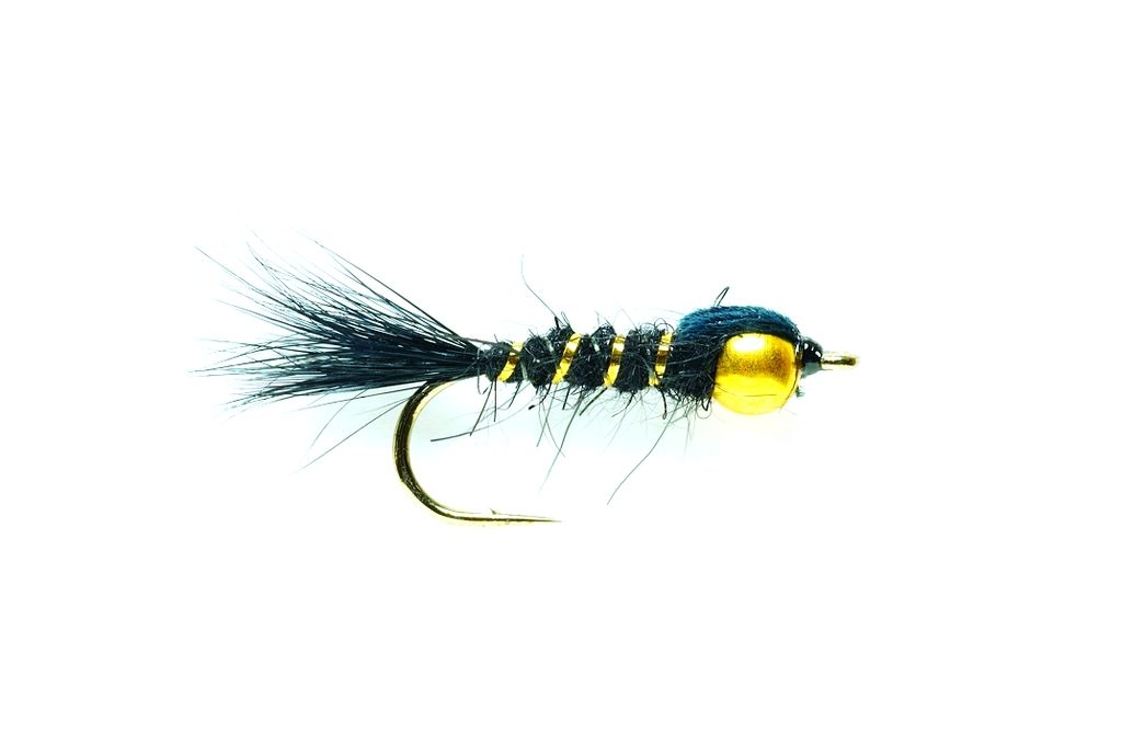 GRHE-Nymph-Black-Gold-Nugget.jpg GRHE Nymph Black nymph fly goldhead (price for 12 piecs) - Image 1