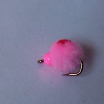 PINK RED HOTSPOT tungstenbead EGGS(PRICE FOR 12 FLIES)