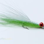 White and chartreuse closer minnow saltwater fly (PRICE FOR 12 PIECES) (Copy)