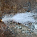 White marabou leech streamer bead head (price for 12 flies)