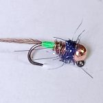 tgn jig green tag pt purple lite  euro nymph frenchie (PRICE FOR 12flies)