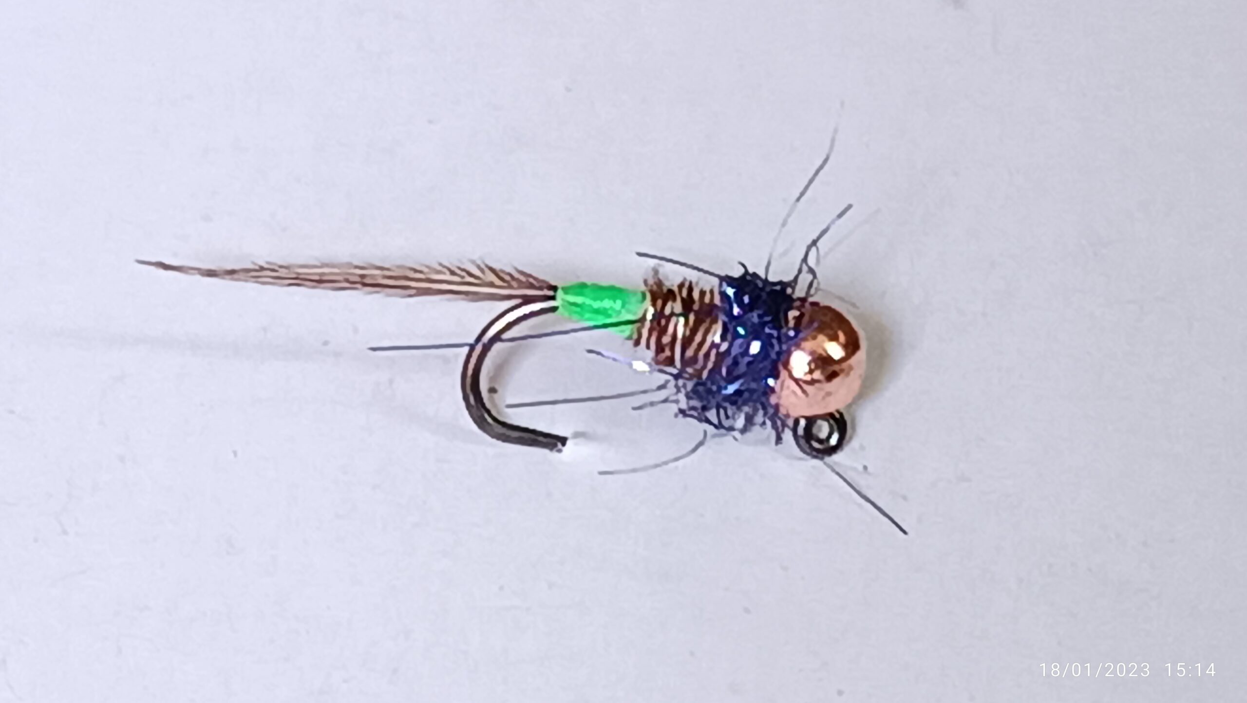 IMG_20230118_151433-scaled-1.jpg tgn jig green tag pt purple lite euro nymph frenchie (PRICE FOR 12flies) - Image 1