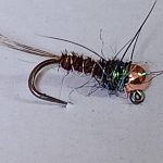 tgn jig  pt silver wire peacock/black lite euro nymph frenchie(price for 12 flies)