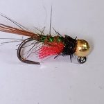 tgn jig olive hares ear black lite thorax  red neck euro nymph frenchie(prices for 12 flies)