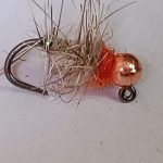 tgn jig natural and orange hares ear euro nymph frenchie(price for 12 flies)