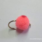 Salmon red hotspot egg  fly(price for 12 flies)