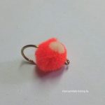 Flame white  hotspot egg  fly(price for 12 flies)
