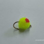 Chartreuse  red hotspot egg  fly(price for 12 flies)