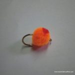 Orange  red hotspot egg  fly(price for 12 flies)