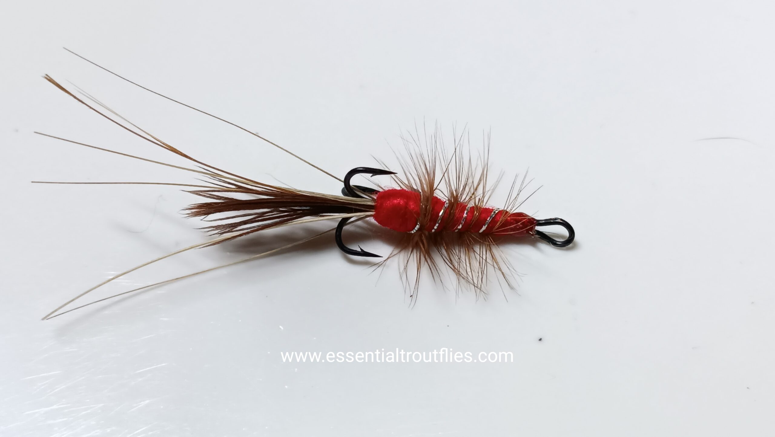 IMG_20230628_225210-scaled-1.jpg Red Frances Solomon fly (price for 12 flies) - Image 1