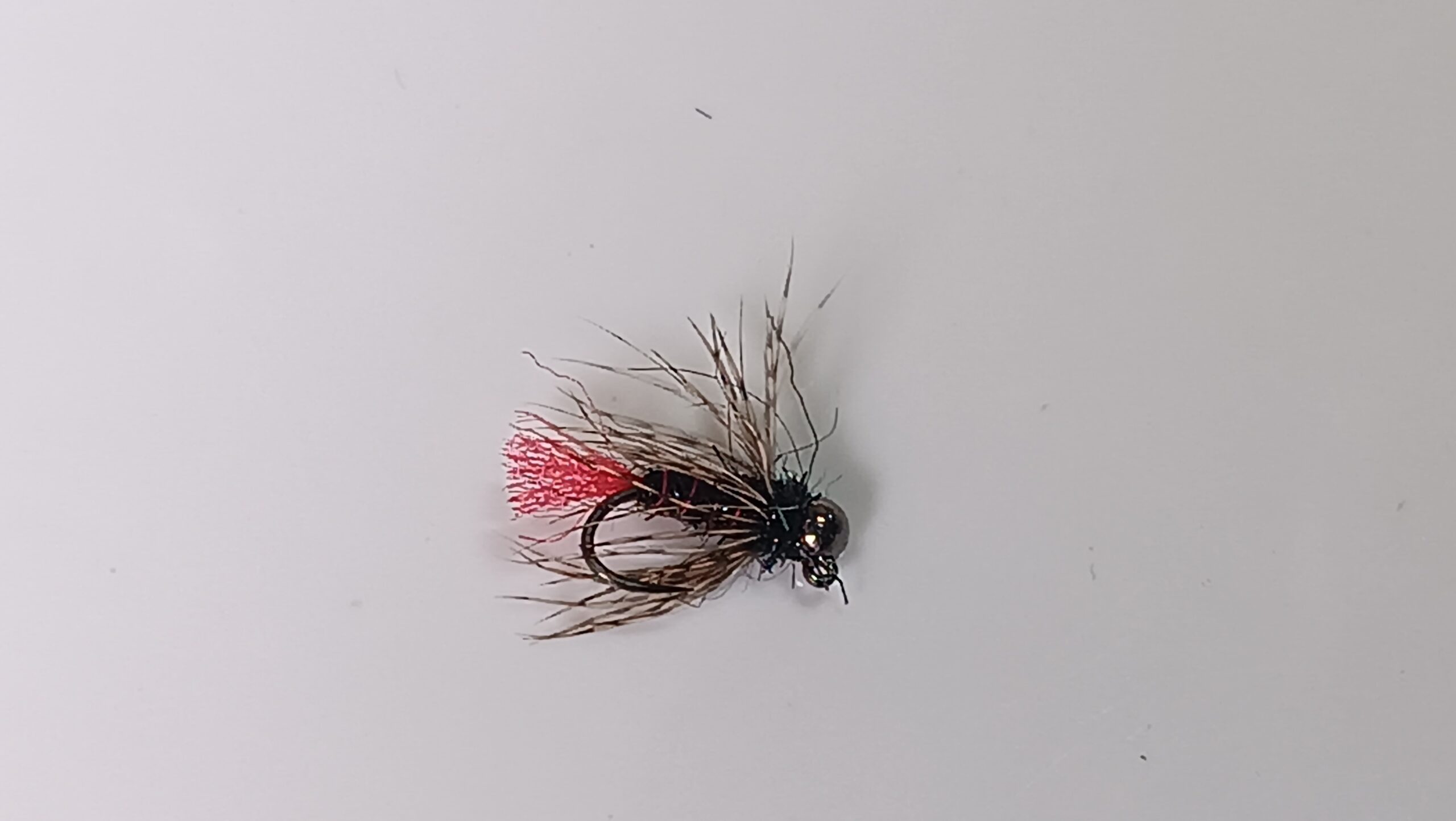 IMG_20231116_110623-scaled-1.jpg Red hotspot flashback soft hackle Euro nymph (price for 12 flies ) - Image 1