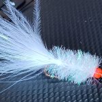 White taddy orange hothead streamers (price for 12 flies)