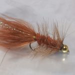 Beadhead brown  woolly bugger streamers (price for 12 flies)