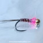 TUNGSTEN JIG EURO NYMPH PINK FRENCHIE (PRICE FOR 12 PIECES)