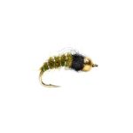 KRSTAL CADDIS-OLIVE TUNGSTEN NYMPH FLY(PRICE FOR 12 PIECES)