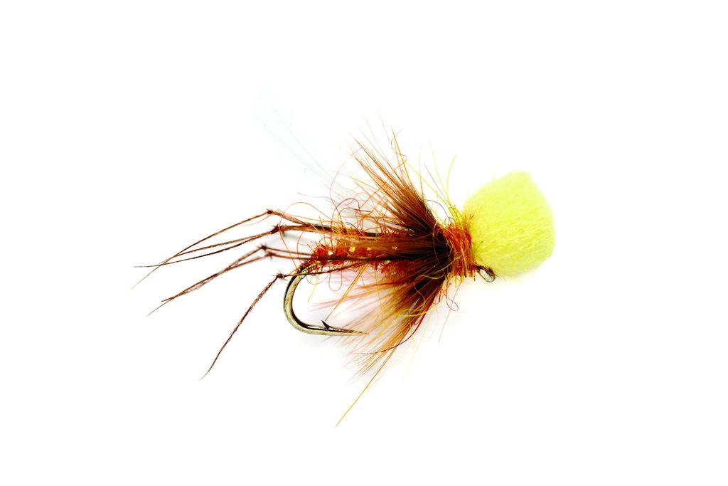 Popper-Amber.jpg Popper-Amber hopper dry fly (prices for 12 flies) - Image 1