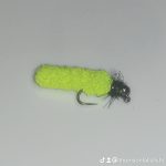 Chartreuse mop fly tungsten nymph (price for 12 flies )