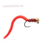 TGN JIG RED SQUIRMY WORM WORMY EURO(PRICE FOR12FLIES)