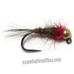 TGN JIG HARE EAR RED THORAX EURO NYMPH 9PRICE FOR 12 PIECES )