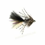 BEADHEAD RUBBER LEGGED BUGGER BLACK(PRICE FOR 12 FLIES)