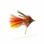 BEADHEAD RUBBER LEGGED BUGGER BROWN AND YELLOW(PRICE FOR 12 FLIES)