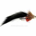 CONEHEAD BLACK MUDDY BUNNY ZONKER MUDDLER(PRICE FOR 12 FLIES)