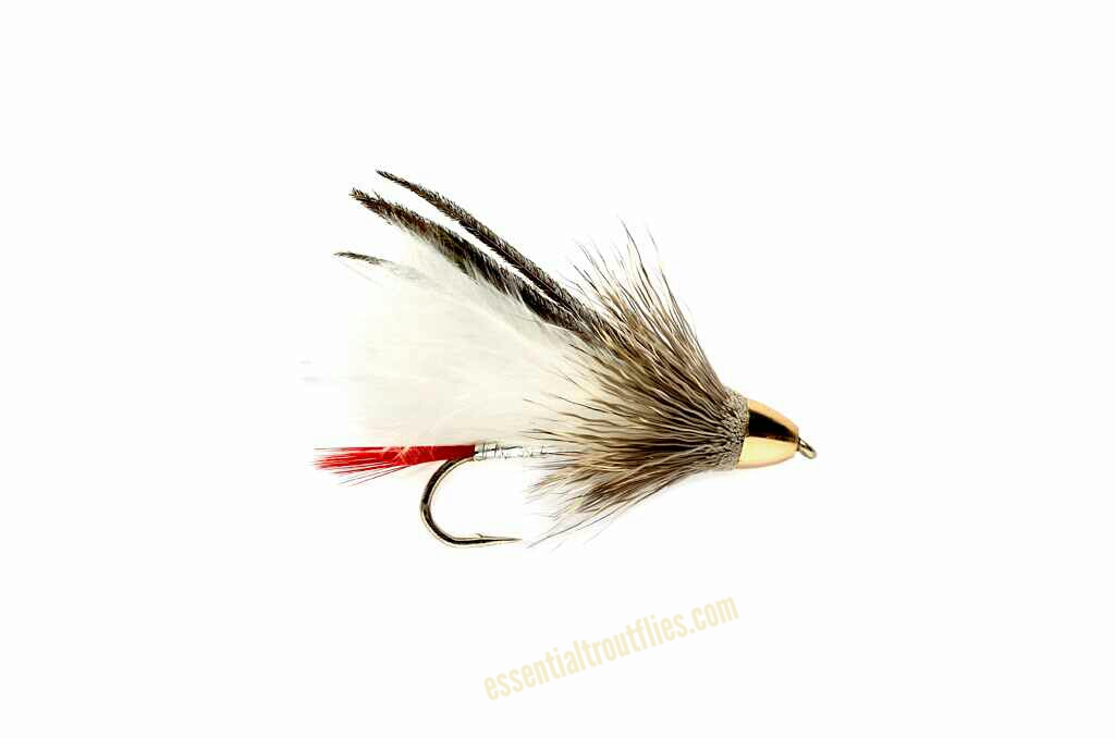 aviary-image-1656850656692.jpeg CONEHEAD WHITE MARABOU MUDDLER(PRICE FOR 12 FLIES) - Image 1