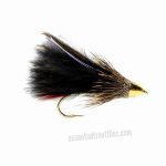 CONEHEAD BLACK MARABOU MUDDLER STREAMER (PRICES FOR 12 FLIES)