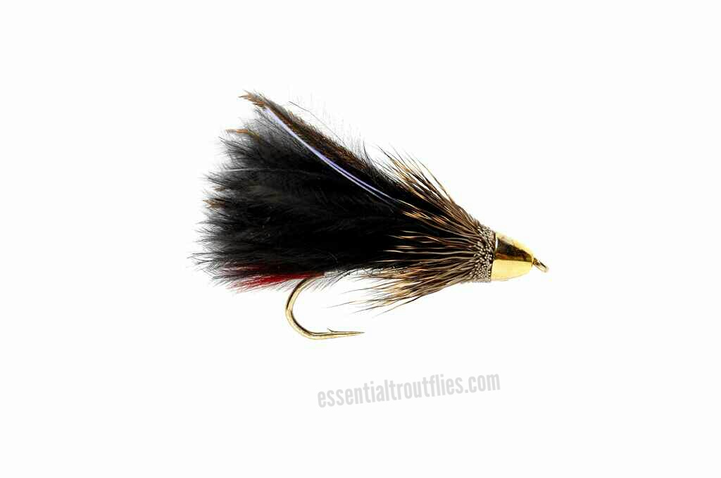 aviary-image-1656850729534.jpeg CONEHEAD BLACK MARABOU MUDDLER STREAMER (PRICES FOR 12 FLIES) - Image 1