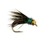 beadhead-circus-caddis-gray nymph fly(price for 12 flies)