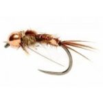 Olive thorax pheasant tail nymph tg bh fly (price for 12 FLIES)