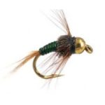 Dark green body glass tg bh fly (price for 12 FLIES)