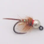 Tgb Jig euro brown hares ear  tungsten frenchie euro tungsten fly (price for 12) flies)