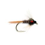 Red cheek Holographic Red cruncher nymph fly (price for 12 piecs)