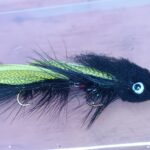 ARTICULATED  GALLOP'S BLACK BOOGIE MAN STREAMER FLY  ( FOR 12 PIECES)