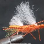 Orange  chubby chernobyl ready to ship (price for 12flies)