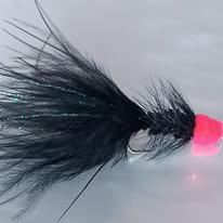 504427105_4146395915573993_5831098936066797431_n RED black egg sucking leech streamer fly (price for 12 flies) - Image 1