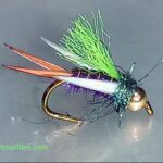 Psycho prince purple nymph goldhead nymph fly READ TO SHIP (price for 12 piecs)