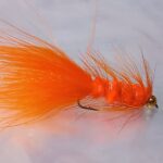 BEADHEAD ORANGE  WOOLLY BUGGER  STREAMER   READY TO SHIP (PRICE FOR 12 PIECES)