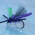 Mini Flopper purple  dry fly  barbbles READY TO SHIP (prices for 12 flies)