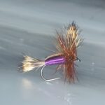 Purple  humpy dry READY TO SHIP  (prices for 12 flies)