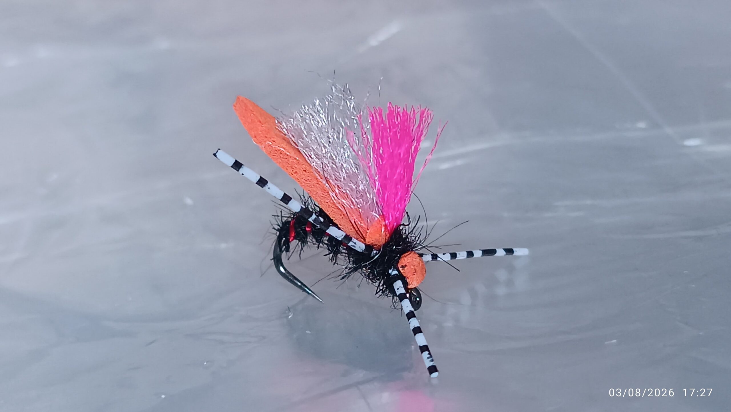 IMG_20260803_172704 Mini Flopper orange dry fly READY TO SHIP (prices for 12 flies) - Image 1